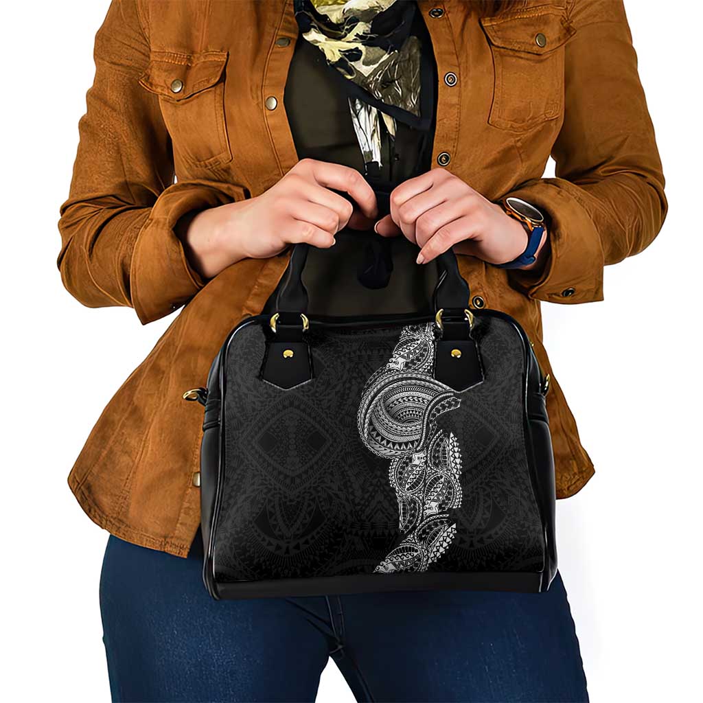 Traditional Polynesian Art Tattoos Shoulder Handbag Black Color - Polynesian Pride