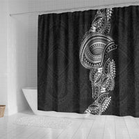 Traditional Polynesian Art Tattoos Shower Curtain Black Color LT03 - Polynesian Pride