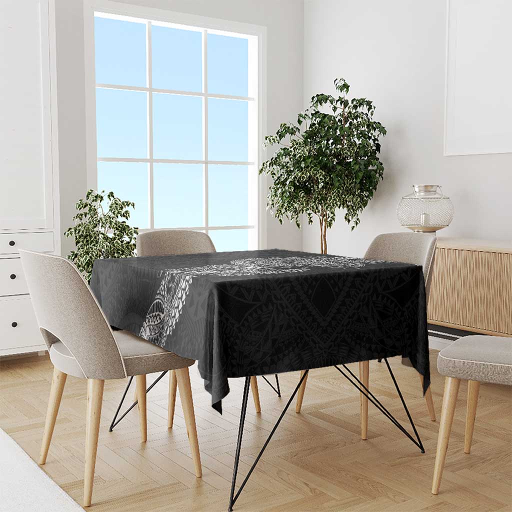 Traditional Polynesian Art Tattoos Tablecloth Black Color - Polynesian Pride
