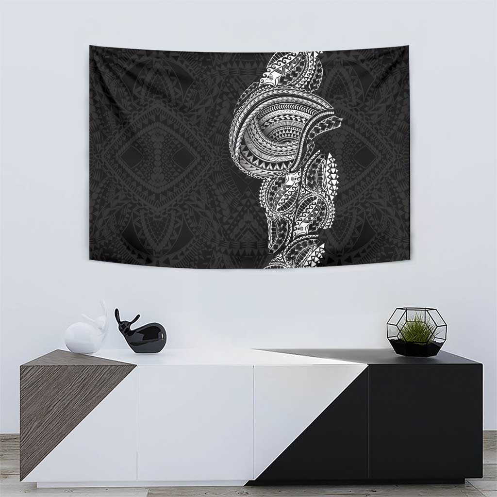 Traditional Polynesian Art Tattoos Tapestry Black Color - Polynesian Pride