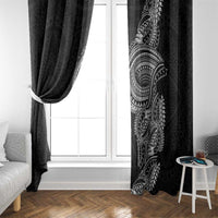 Traditional Polynesian Art Tattoos Window Curtain Black Color - Polynesian Pride