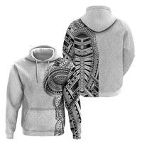 Traditional Polynesian Art Tattoos Hoodie White Color - Polynesian Pride