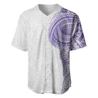 Traditional Polynesian Art Tattoos Baseball Jersey Purple Color LT03 Purple - Polynesian Pride