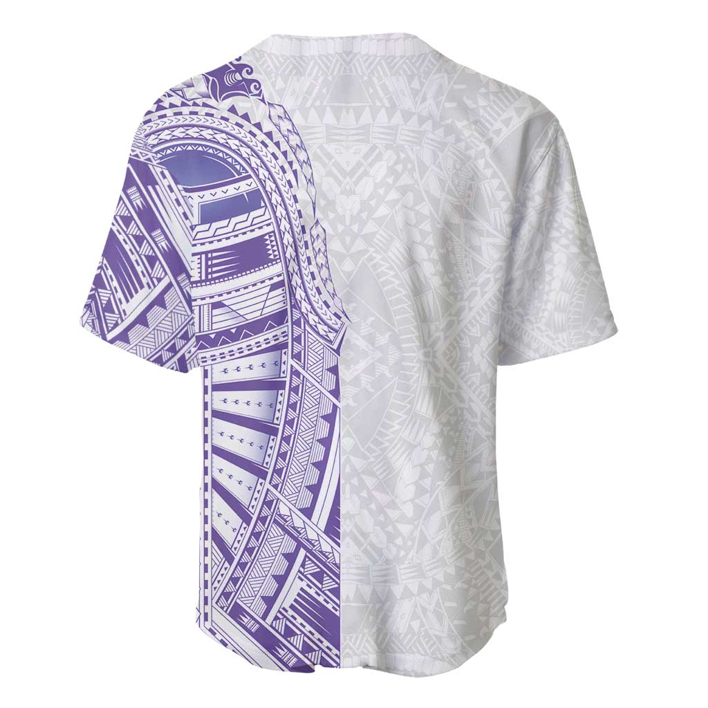 Traditional Polynesian Art Tattoos Baseball Jersey Purple Color LT03 - Polynesian Pride