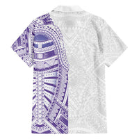 Traditional Polynesian Art Tattoos Hawaiian Shirt Purple Color - Polynesian Pride
