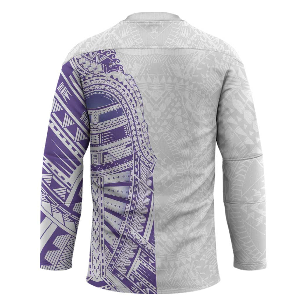 Traditional Polynesian Art Tattoos Hockey Jersey Purple Color - Polynesian Pride