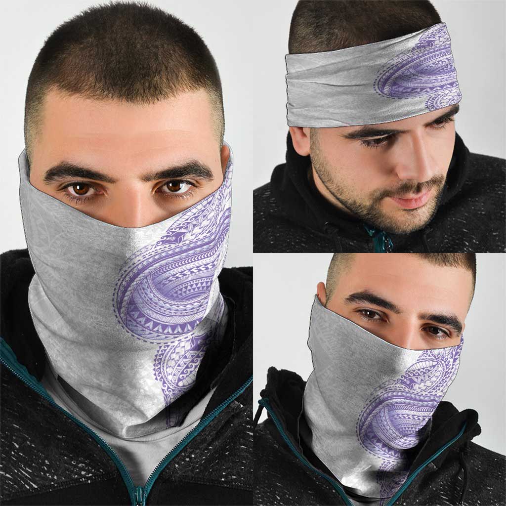 Traditional Polynesian Art Tattoos Neck Gaiter Purple Color - Polynesian Pride