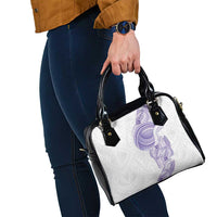 Traditional Polynesian Art Tattoos Shoulder Handbag Purple Color - Polynesian Pride