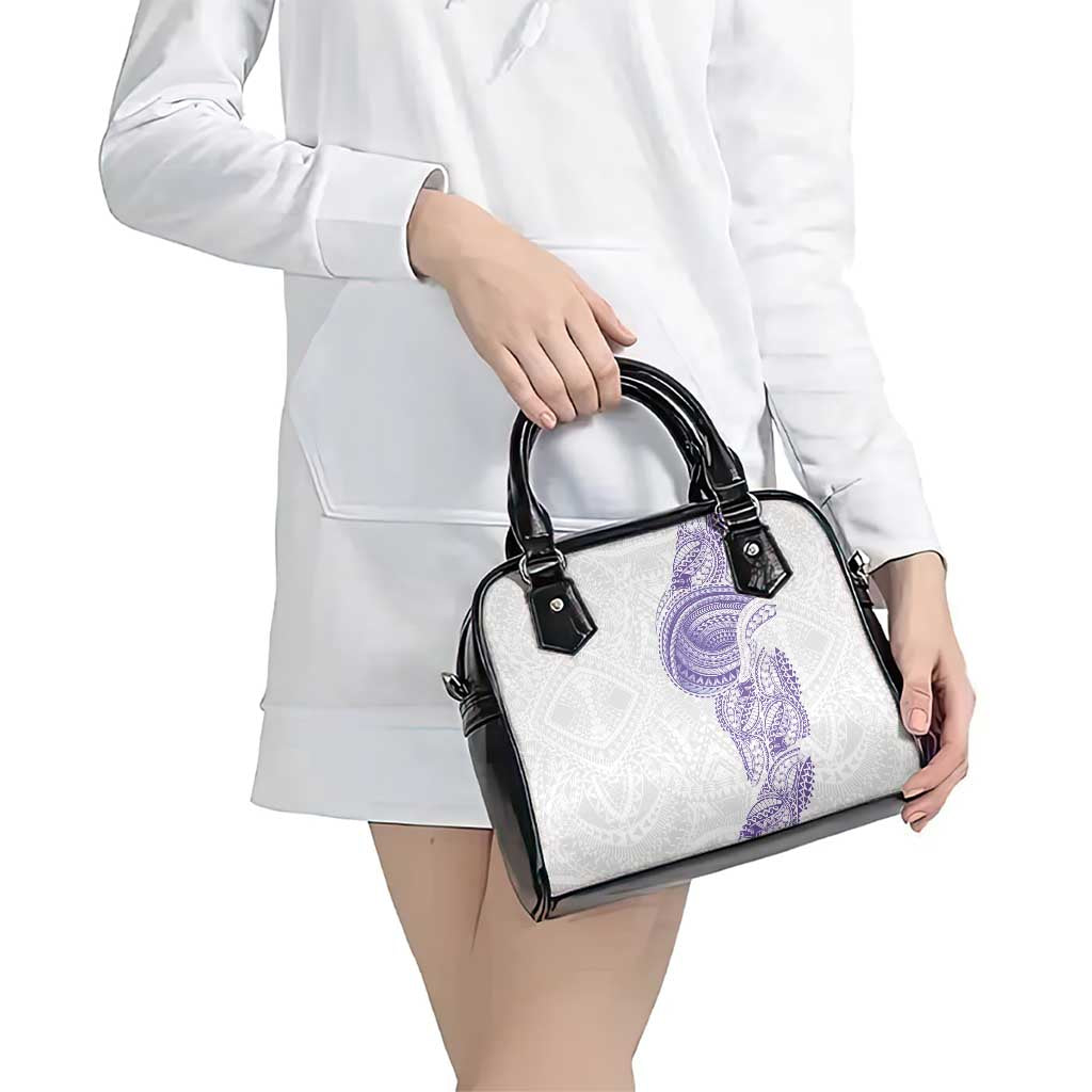 Traditional Polynesian Art Tattoos Shoulder Handbag Purple Color - Polynesian Pride