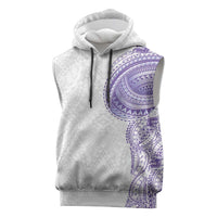Traditional Polynesian Art Tattoos Sleeveless Hoodie Purple Color LT03 Purple - Polynesian Pride