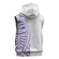 Traditional Polynesian Art Tattoos Sleeveless Hoodie Purple Color LT03 - Polynesian Pride