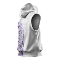 Traditional Polynesian Art Tattoos Sleeveless Hoodie Purple Color LT03 - Polynesian Pride