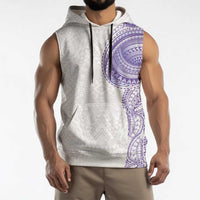 Traditional Polynesian Art Tattoos Sleeveless Hoodie Purple Color LT03 - Polynesian Pride