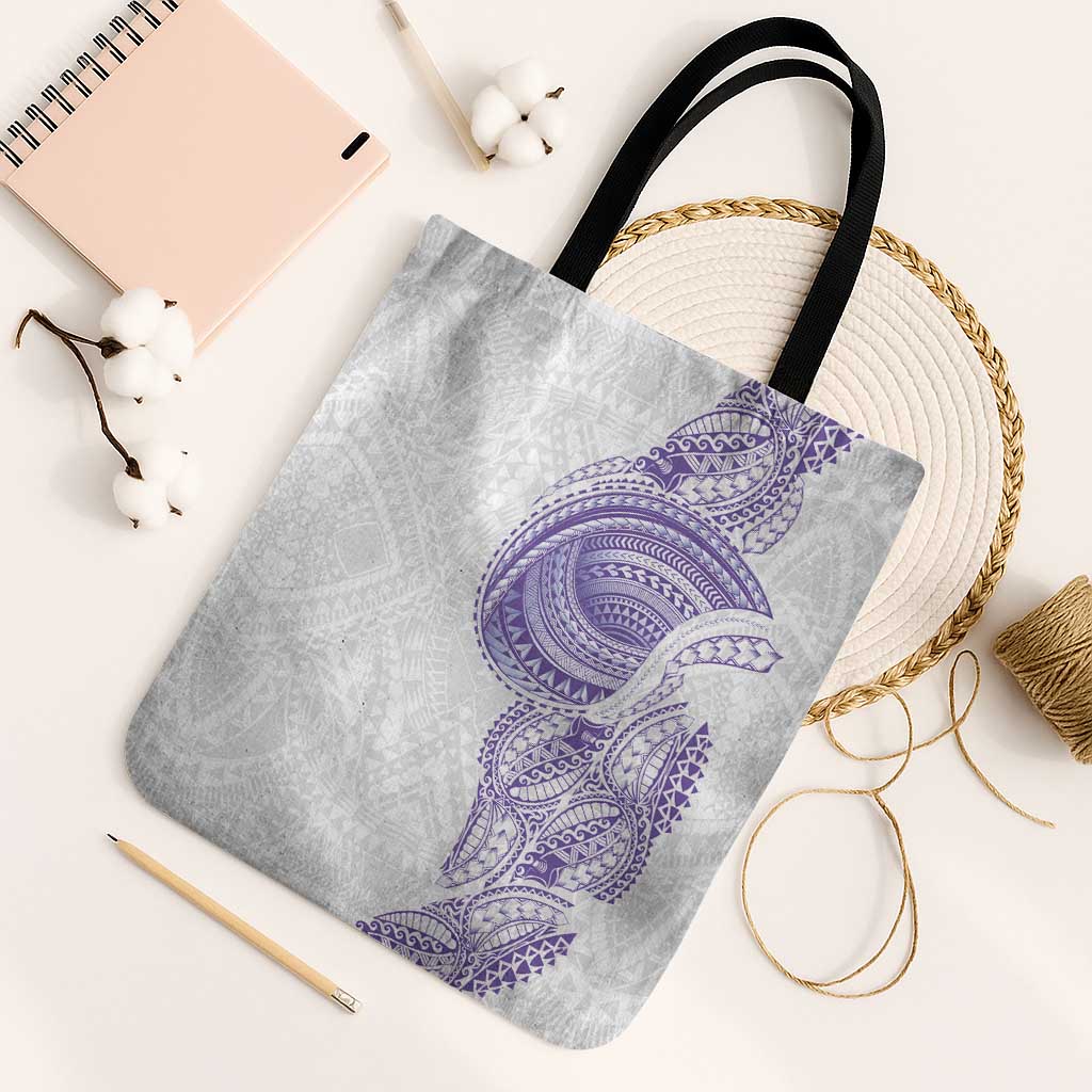 Traditional Polynesian Art Tattoos Tote Bag Purple Color LT03 Black Strap One Size Purple - Polynesian Pride