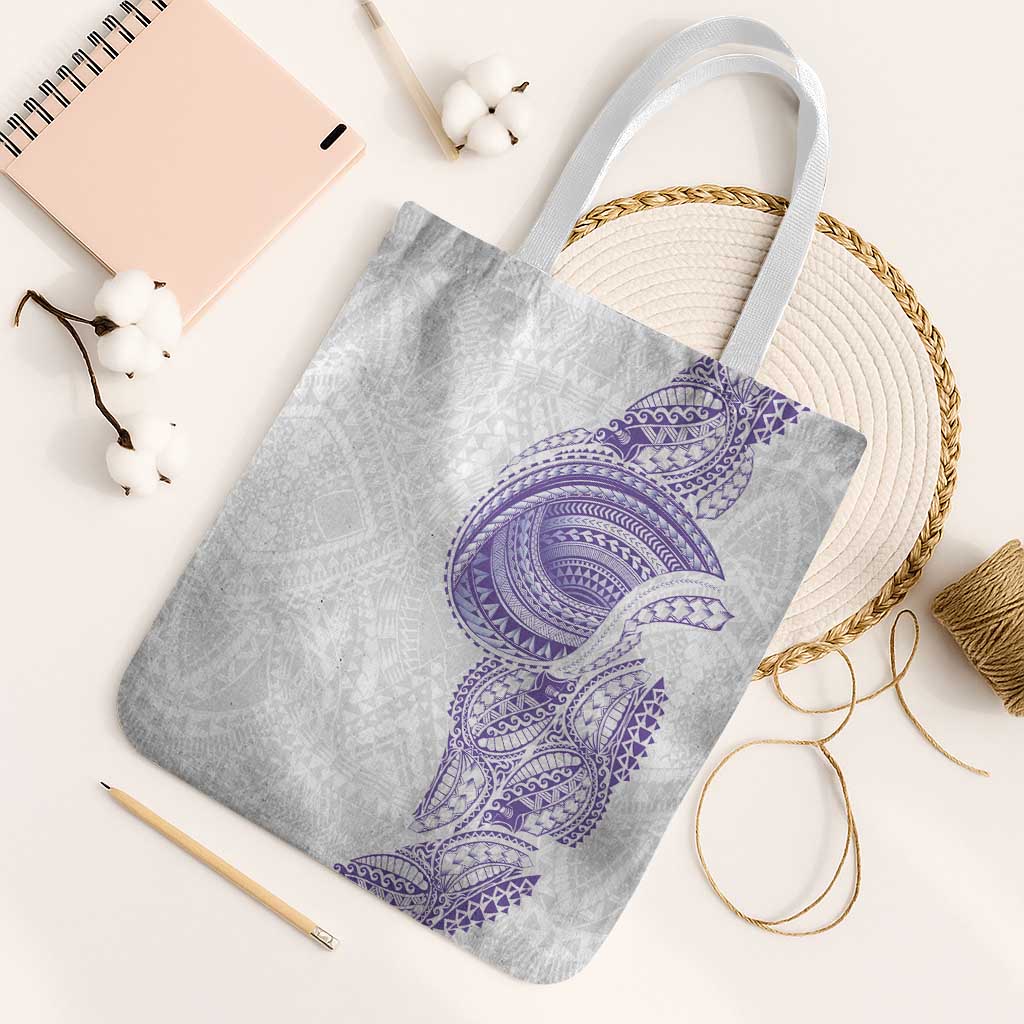 Traditional Polynesian Art Tattoos Tote Bag Purple Color LT03 White Strap One Size Purple - Polynesian Pride