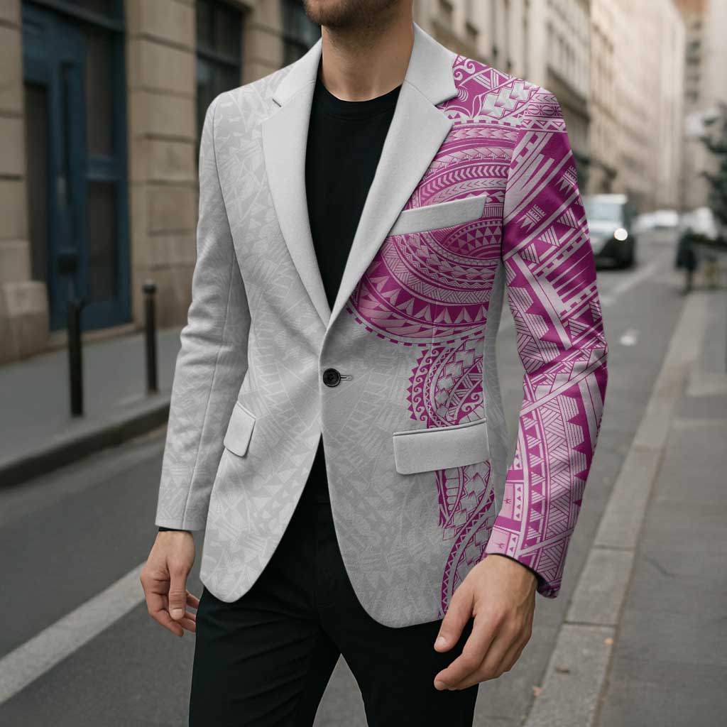 Traditional Polynesian Art Tattoos Blazer Pink Color - Polynesian Pride
