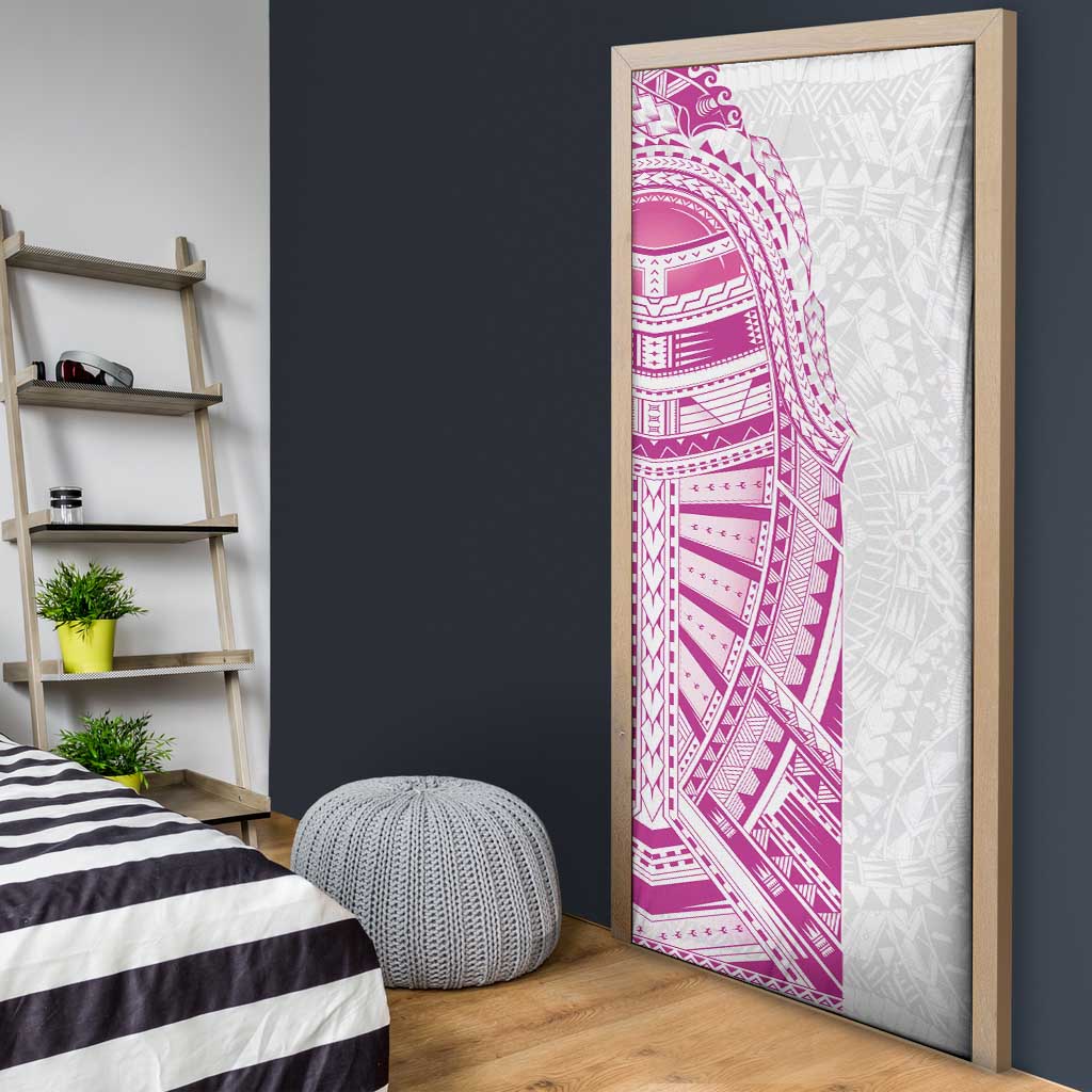Traditional Polynesian Art Tattoos Door Cover Pink Color - Polynesian Pride