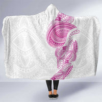 Traditional Polynesian Art Tattoos Hooded Blanket Pink Color LT03 One Size Pink - Polynesian Pride