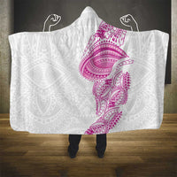 Traditional Polynesian Art Tattoos Hooded Blanket Pink Color LT03 - Polynesian Pride