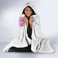 Traditional Polynesian Art Tattoos Hooded Blanket Pink Color LT03 - Polynesian Pride