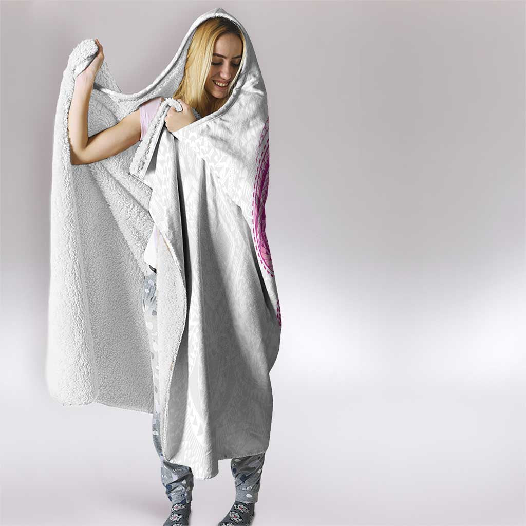Traditional Polynesian Art Tattoos Hooded Blanket Pink Color LT03 - Polynesian Pride