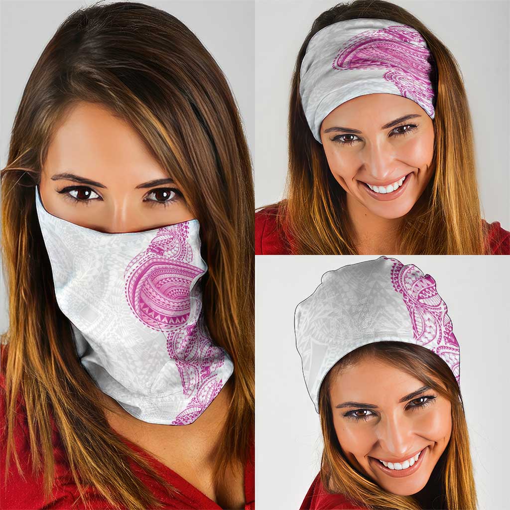 Traditional Polynesian Art Tattoos Neck Gaiter Pink Color - Polynesian Pride