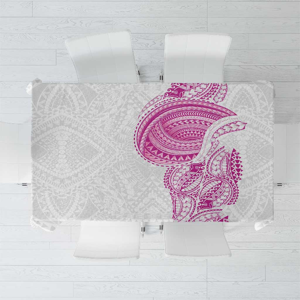 Traditional Polynesian Art Tattoos Tablecloth Pink Color - Polynesian Pride