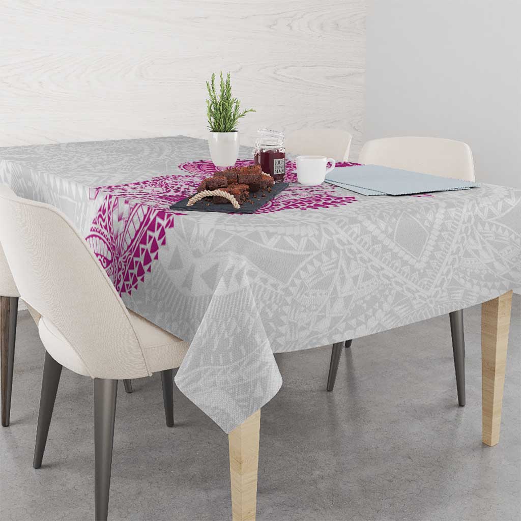 Traditional Polynesian Art Tattoos Tablecloth Pink Color - Polynesian Pride