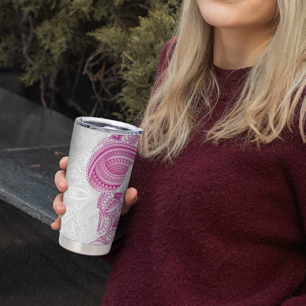 Traditional Polynesian Art Tattoos Tumbler Cup Pink Color - Polynesian Pride
