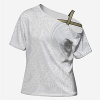 Lotu Tamaiti Cross Shoulder Shirt Traditional Samoan Art Tattoos - Polynesian Pride