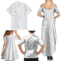 Lotu Tamaiti Family Matching Summer Maxi Dress and Hawaiian Shirt Traditional Samoan Art Tattoos LT03 - Polynesian Pride