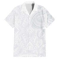 Lotu Tamaiti Family Matching Summer Maxi Dress and Hawaiian Shirt Traditional Samoan Art Tattoos LT03 Dad's Shirt - Short Sleeve White - Polynesian Pride