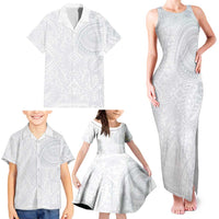 Lotu Tamaiti Family Matching Tank Maxi Dress and Hawaiian Shirt Traditional Samoan Art Tattoos LT03 - Polynesian Pride