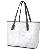 Lotu Tamaiti Leather Tote Bag Traditional Samoan Art Tattoos - Polynesian Pride