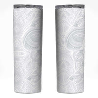 Lotu Tamaiti Skinny Tumbler Traditional Samoan Art Tattoos LT03 White - Polynesian Pride