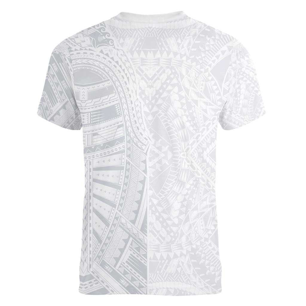 Lotu Tamaiti Women V-Neck T-Shirt Traditional Samoan Art Tattoos LT03 - Polynesian Pride