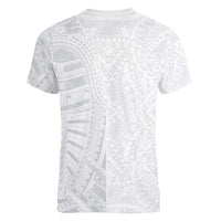 Lotu Tamaiti Women V-Neck T-Shirt Traditional Samoan Art Tattoos LT03 - Polynesian Pride