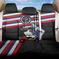 Honolulu Running Race Back Car Seat Cover Hawaii Marathon Kakau Art with Hibiscus and National Flag Style LT03 One Size Blue and White - Polynesian Pride