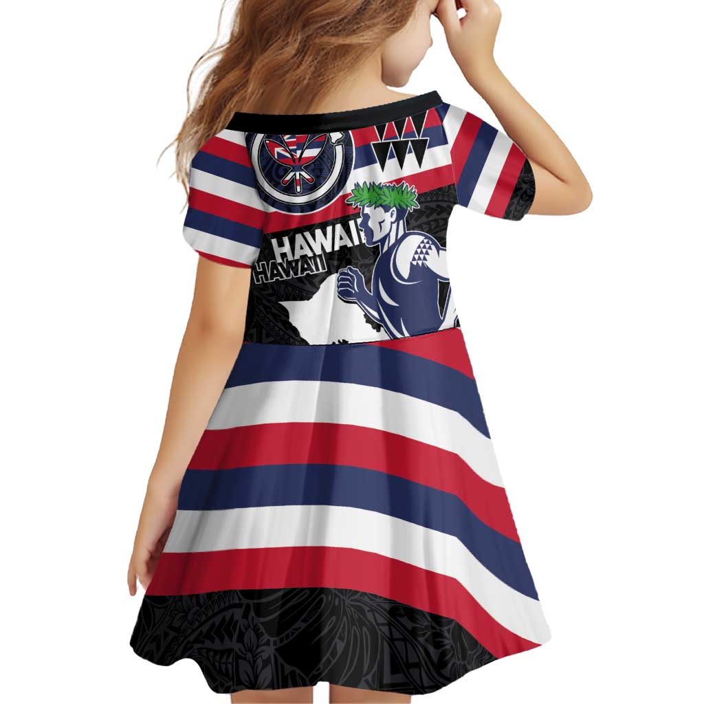 Honolulu Running Race Family Matching Puletasi and Hawaiian Shirt Hawaii Marathon Kakau Art with Hibiscus and National Flag Style LT03 - Polynesian Pride