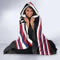 Honolulu Running Race Hooded Blanket Hawaii Marathon Kakau Art with Hibiscus and National Flag Style LT03 - Polynesian Pride