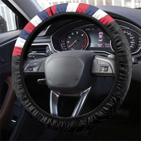 Honolulu Running Race Steering Wheel Cover Hawaii Marathon Kakau Art with Hibiscus and National Flag Style LT03 - Polynesian Pride