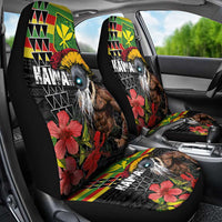 Kanaka Maoli Ikaika Warrior Car Seat Cover Hibiscus Kakau Art and Tapa Tribal Pattern LT03 - Polynesian Pride