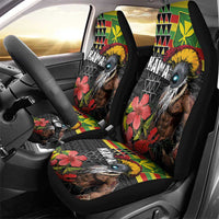 Kanaka Maoli Ikaika Warrior Car Seat Cover Hibiscus Kakau Art and Tapa Tribal Pattern LT03 - Polynesian Pride