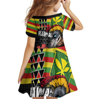 Kanaka Maoli Ikaika Warrior Family Matching Tank Maxi Dress and Hawaiian Shirt Hibiscus Kakau Art and Tapa Tribal Pattern LT03 - Polynesian Pride