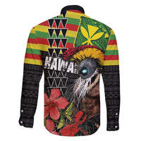 Kanaka Maoli Ikaika Warrior Family Matching Tank Maxi Dress and Hawaiian Shirt Hibiscus Kakau Art and Tapa Tribal Pattern LT03 - Polynesian Pride