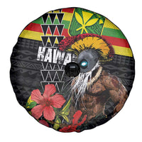 Kanaka Maoli Ikaika Warrior Spare Tire Cover Hibiscus Kakau Art and Tapa Tribal Pattern LT03 - Polynesian Pride