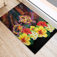 Hawaiian Sea Animals Love Couple Rubber Doormat Aloha Sunset Symphony LT03 - Polynesian Pride