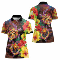 Hawaiian Sea Animals Love Couple Women Polo Shirt Aloha Sunset Symphony LT03 - Polynesian Pride