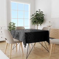 New Zealand Valentine's Day Tablecloth Silver Fern and Line Art Love Couple LT03 - Polynesian Pride