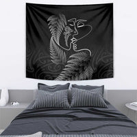 New Zealand Valentine's Day Tapestry Silver Fern and Line Art Love Couple LT03 - Polynesian Pride